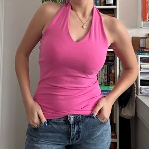 Suzy Shier Pink V-Neck Tank Top